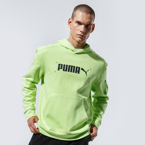 Vīriešu džemperis PUMA  DŽEMPERIS AR KAPUCI  NU-TILITY HOODIE 58344134 krāsa zaļa