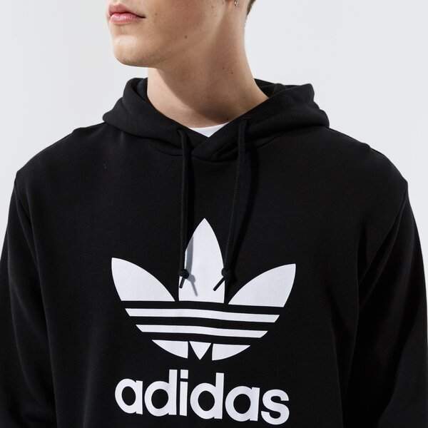 Vīriešu džemperis ADIDAS  DŽEMPERIS AR KAPUCI  TREFOIL HOODY h06667 krāsa melna