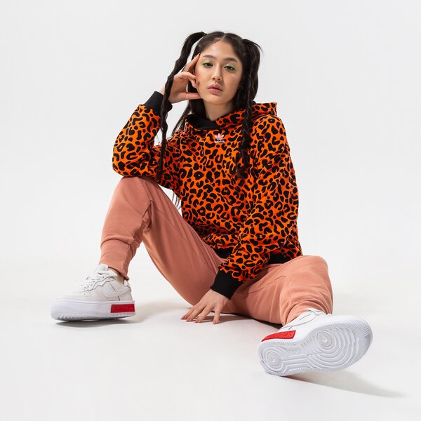 Sieviešu džemperis ADIDAS  DŽEMPERIS AR KAPUCI  HOODIE hc4476 krāsa oranža