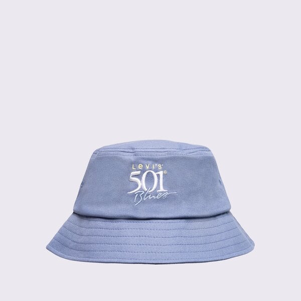  LEVI'S PLATMALE 501 BUCKET HAT d7070-0001 krāsa zila