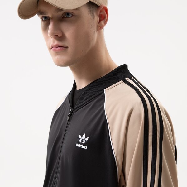 Vīriešu džemperis ADIDAS DŽEMPERIS AR RĀVĒJSLĒDZĒJU  TRICOT SST TT hi3000 krāsa melna