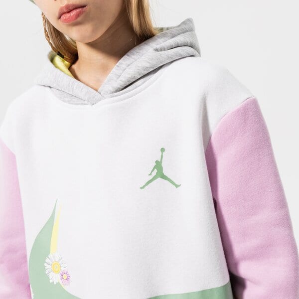 Džemperi bērniem JORDAN  DŽEMPERIS AR KAPUCI  JORDAN WRAP PULLOVER GIRL 45b319-001 krāsa balta
