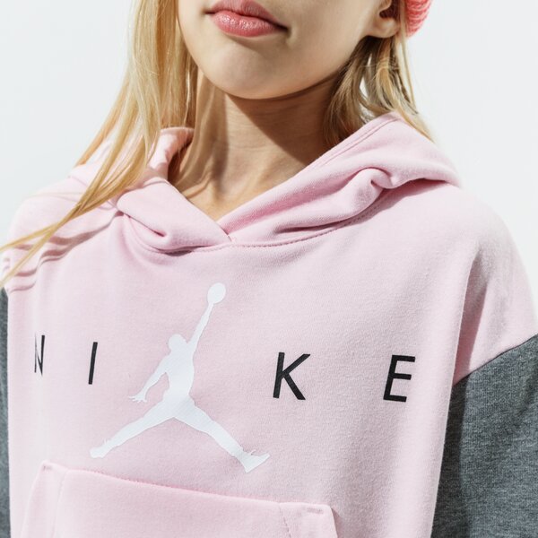 Džemperi bērniem JORDAN  DŽEMPERIS AR KAPUCI  JUMPMAN BY NIKE HOODI GIRL 45a761-a9y krāsa rozā