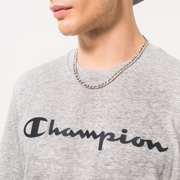 Vīriešu t krekli CHAMPION T-SHIRT CREWNECK T-SHIRT 218284em021 krāsa pelēka