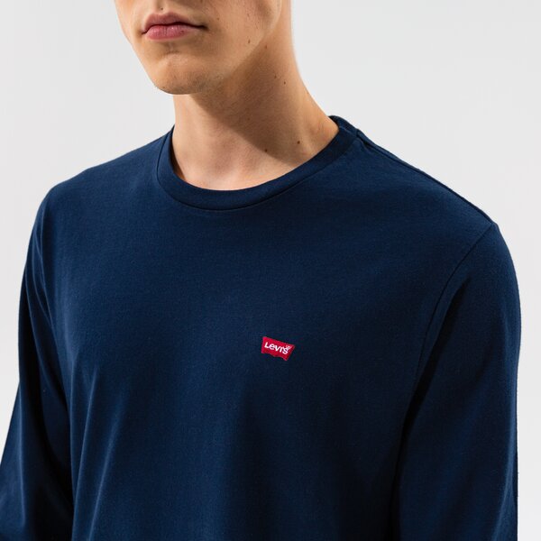 Vīriešu t krekli LEVI'S T-SHIRT LS ORIGINAL HM 72848-0001 krāsa tumši zila