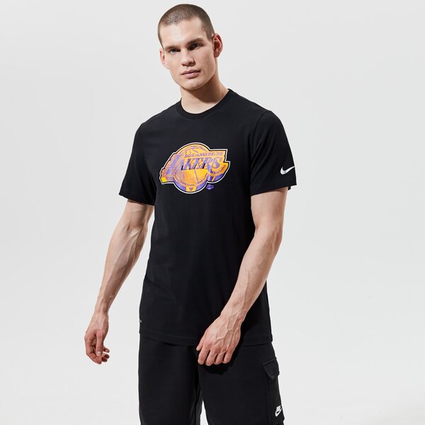 Vīriešu t krekli NIKE T-SHIRT LOS ANGELES LAKERS TEE EARNED EDITION NBA cz7273-010 krāsa melna