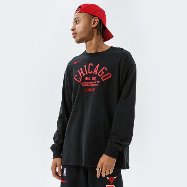 Vīriešu t krekli NIKE T-SHIRT CHI M NK CTS TM ELMNT LS TEE NBA da5891-010 krāsa melna
