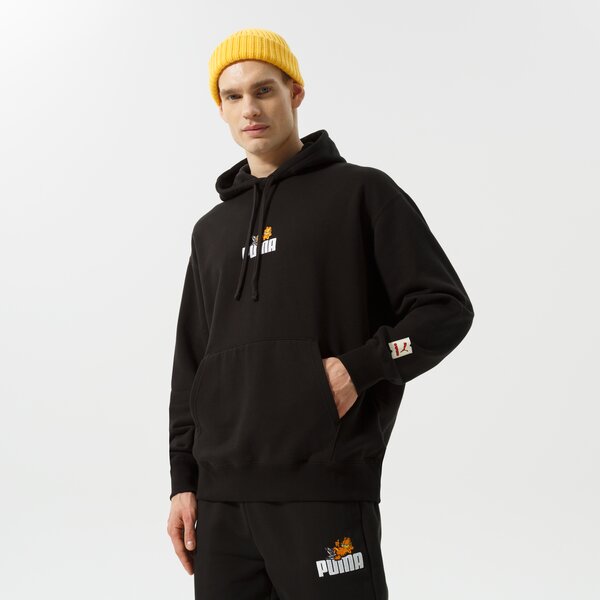 Vīriešu džemperis PUMA  DŽEMPERIS AR KAPUCI  PUMA X GARFIELD HOODIE 534435 01 krāsa melna