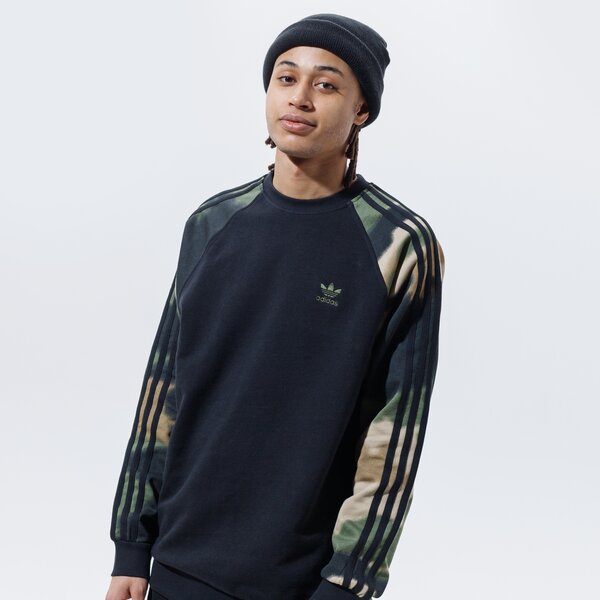 Vīriešu džemperis ADIDAS DŽEMPERIS CAMO CREW gn1858 krāsa melna