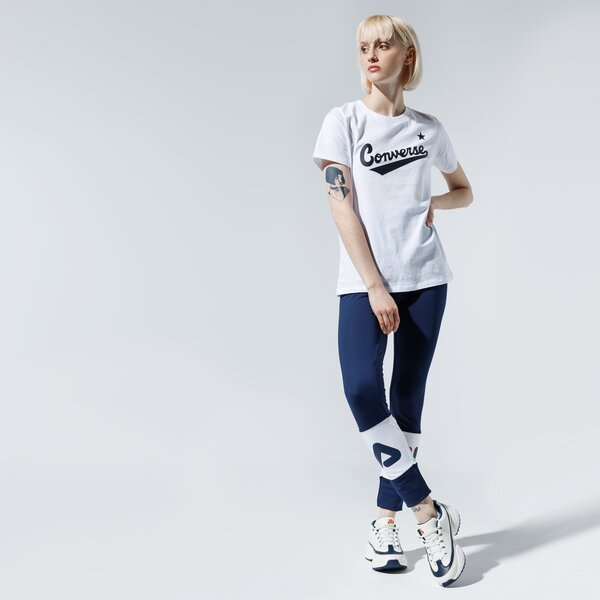 Krekli sievietēm CONVERSE T-SHIRT WMN NOVA CENTER FRONT LOGO TEE 10018268-a04 krāsa balta