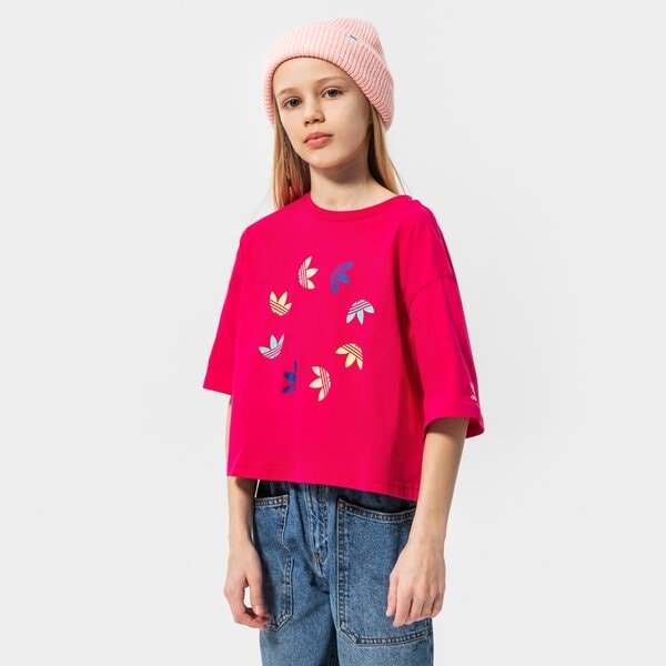 T krekli bērniem ADIDAS T-SHIRT CROPPED TEE GIRL he4776 krāsa rozā