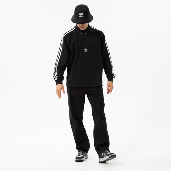 Vīriešu džemperis ADIDAS DŽEMPERIS 3-STRI-POLO LS hk7425 krāsa melna
