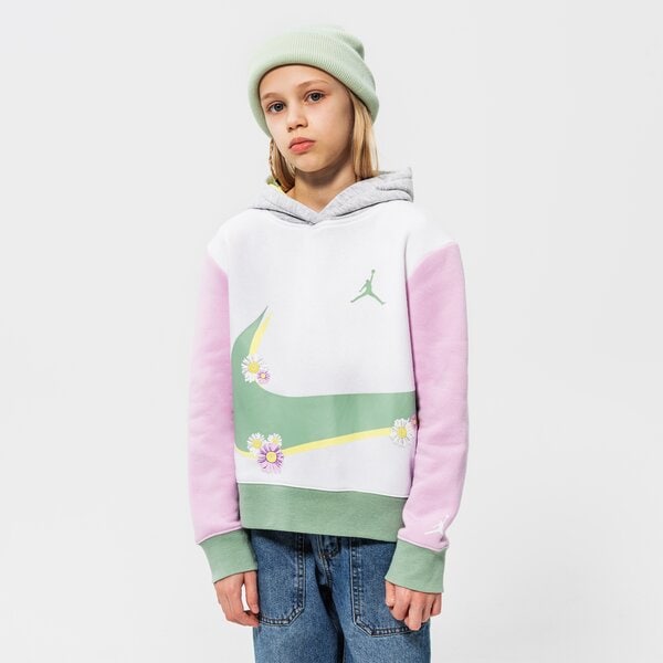 Džemperi bērniem JORDAN  DŽEMPERIS AR KAPUCI  JORDAN WRAP PULLOVER GIRL 45b319-001 krāsa balta