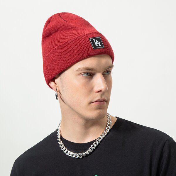 Vīriešu ziemas cepure NEW ERA CEPURE TEAM BEANIE LA DODGERS RED LOS ANGELES DODGER 60284971 krāsa sarkana