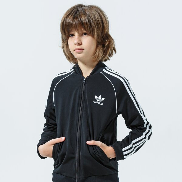 Džemperi bērniem ADIDAS DŽEMPERIS AR RĀVĒJSLĒDZĒJU  SST TRACK TOP B gn8451 krāsa melna