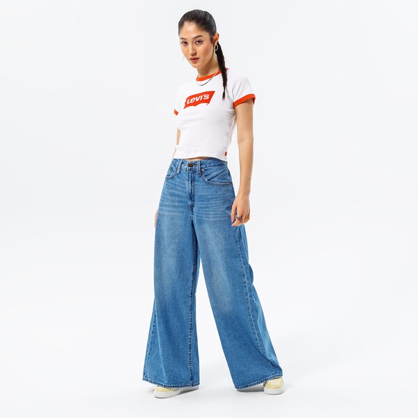 Sieviešu bikses LEVI'S BIKSES XL FLOOD a4020-0003 krāsa tumši zila