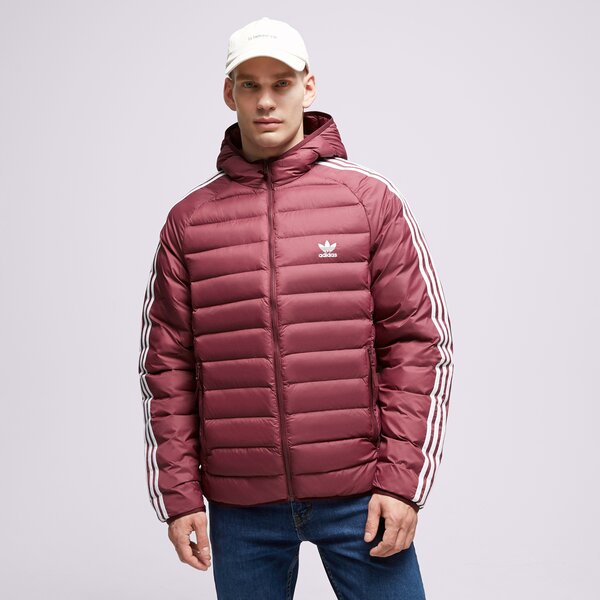 Ziemas jaka vīriešiem ADIDAS JAKA DŪNU PAD HOODED PUFF il2567 krāsa bordo