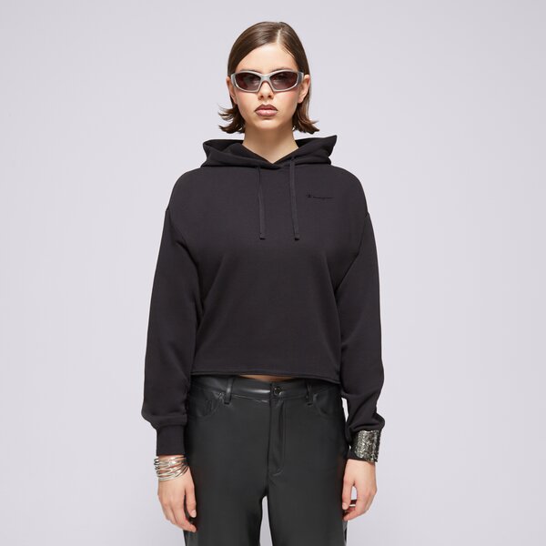 Sieviešu džemperis CHAMPION  DŽEMPERIS AR KAPUCI    HOODED MINIMALIST RESORT 117240kk001 krāsa melna