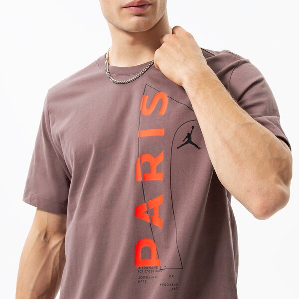 Vīriešu t krekli JORDAN T-SHIRT M J PSG WORDMARK TEE dm3092-291 krāsa brūna