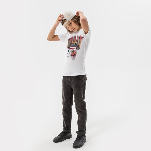 T krekli bērniem JORDAN T-SHIRT HOOP STYLE T-SHIRT JUNIOR BOY 95b231-001 krāsa balta