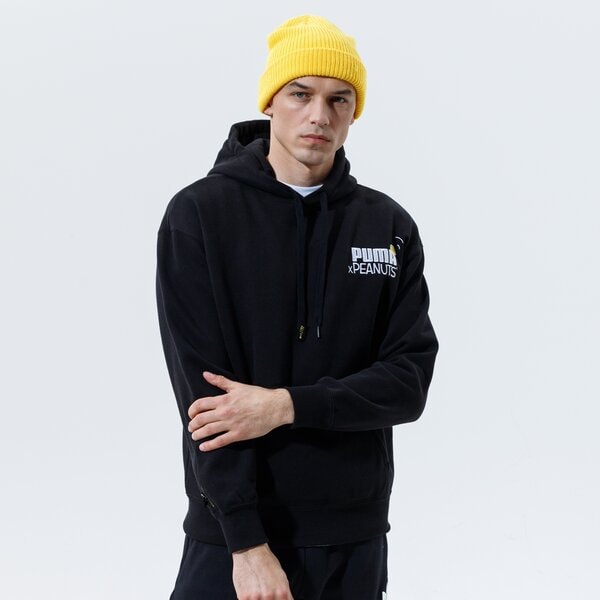Vīriešu džemperis PUMA  DŽEMPERIS AR KAPUCI  PUMA X PEANUTS HOODIE 53061401 krāsa melna