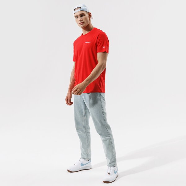 Vīriešu t krekli CHAMPION T-SHIRT CREWNECK T-SHIRT 214153rs046 krāsa sarkana
