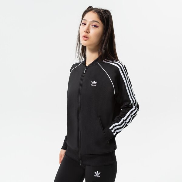 Sieviešu džemperis ADIDAS DŽEMPERIS AR RĀVĒJSLĒDZĒJU  SST TRACKTOP PB gd2374 krāsa melna