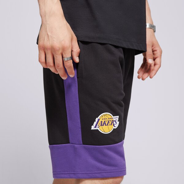 Vīriešu šorti NEW ERA ŠORTI NBA COLOUR BLOCK SHORT LAKERS LOS ANGELES LAKE 60416375 krāsa melna