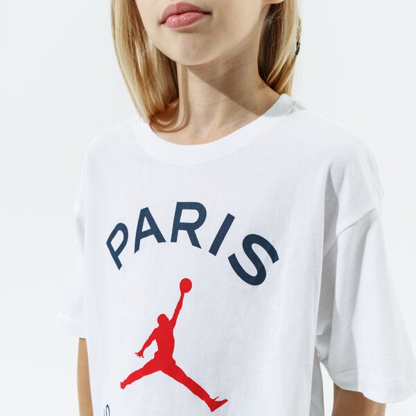 T krekli bērniem JORDAN T-SHIRT PSG BOXY TEE GIRL 4ja590-001 krāsa balta
