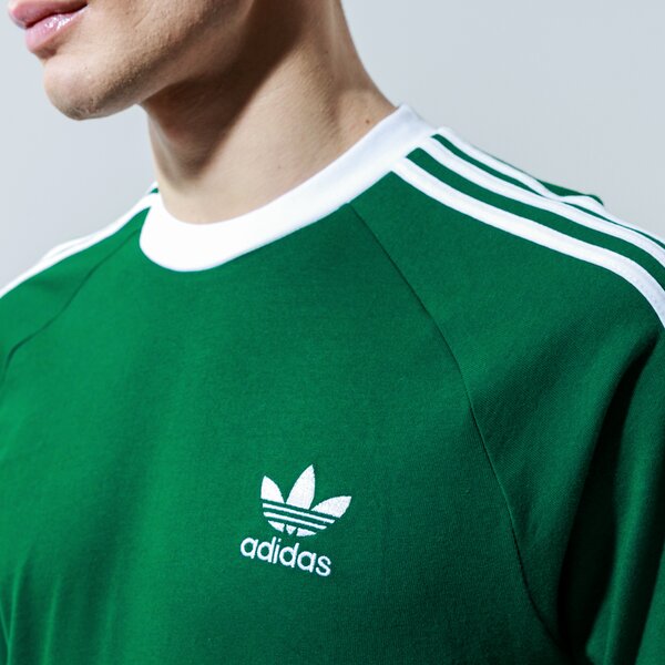 Vīriešu t krekli ADIDAS T-SHIRT 3-STRIPES LS T gd9937 krāsa zaļa