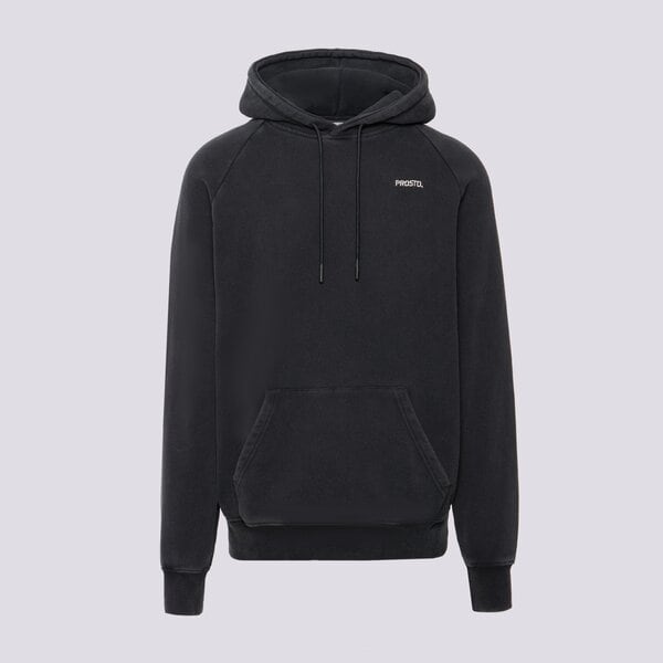 Vīriešu džemperis PROSTO  DŽEMPERIS AR KAPUCI  HOODIE SKIZZLE WASHED BLACK kl242mswe2041 krāsa pelēka