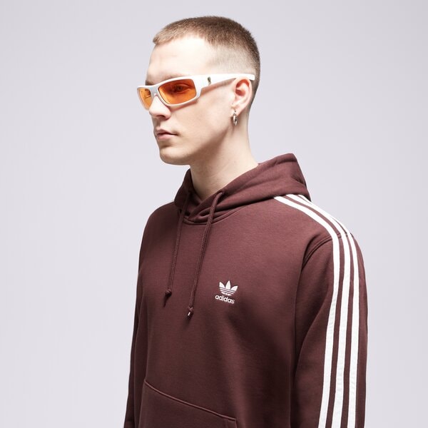 Vīriešu džemperis ADIDAS  DŽEMPERIS AR KAPUCI  3-STRIPES HOODY ii5768 krāsa brūna