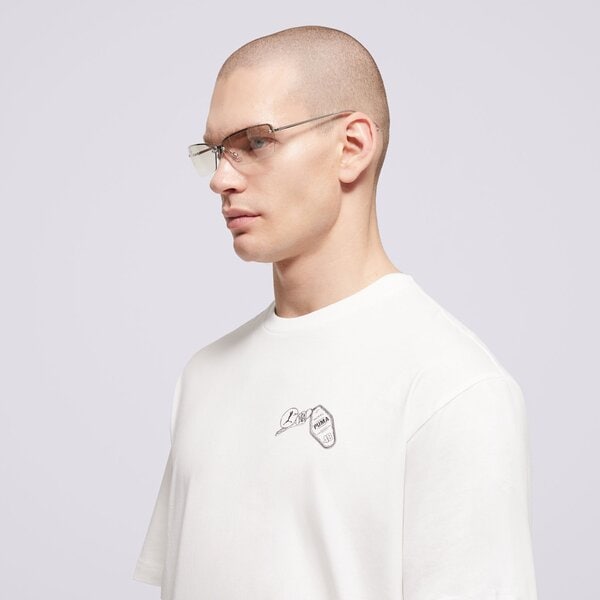Vīriešu t krekli PUMA T-SHIRT GRAPHICS PUMA HOTEL RELAXED TEE 629636 02 krāsa balta