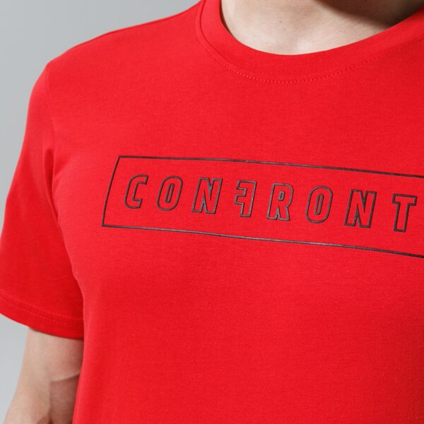 Vīriešu t krekli CONFRONT T-SHIRT BOX LOGO TEE RED cf121tsm43001 krāsa sarkana