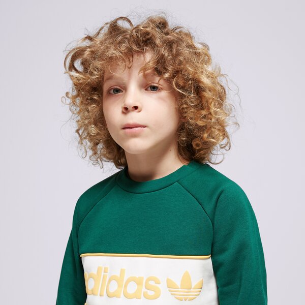 Džemperi bērniem ADIDAS DŽEMPERIS CREW BOY ip2649 krāsa zaļa