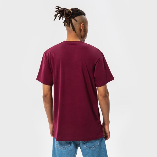 Vīriešu t krekli VANS T-SHIRT MN LEFT CHEST LOGO TEE BURGUNDY vn0a3czebrg1 krāsa bordo