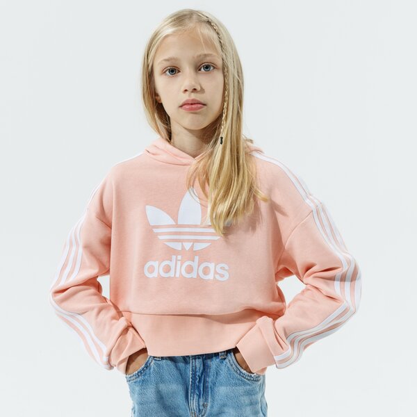 Džemperi bērniem ADIDAS  DŽEMPERIS AR KAPUCI  CROPPED HOODIE GIRL h32339 krāsa rozā