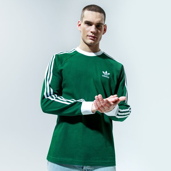 Vīriešu t krekli ADIDAS T-SHIRT 3-STRIPES LS T gd9937 krāsa zaļa