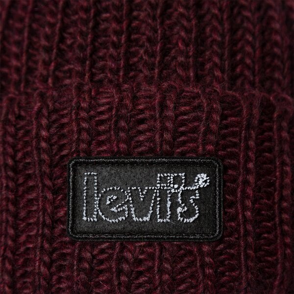 Sieviešu ziemas cepure LEVI'S CEPURE CHUNKY BEANIE d7257-0003 krāsa bordo