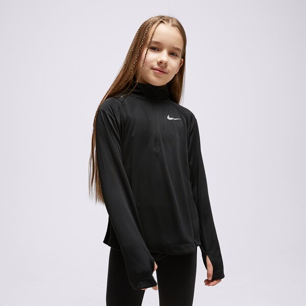 Džemperi bērniem NIKE DŽEMPERIS (G)(F)LS HZ RUN TOP BLK SWEATSHIRT dm8450-010 krāsa melna