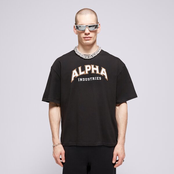 Vīriešu t krekli ALPHA INDUSTRIES T-SHIRT COLLEGE T 14650103 krāsa melna