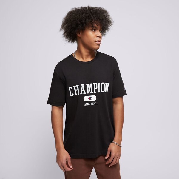 Vīriešu t krekli CHAMPION T-SHIRT CREWNECK T-SHIRT 220432kk001 krāsa melna