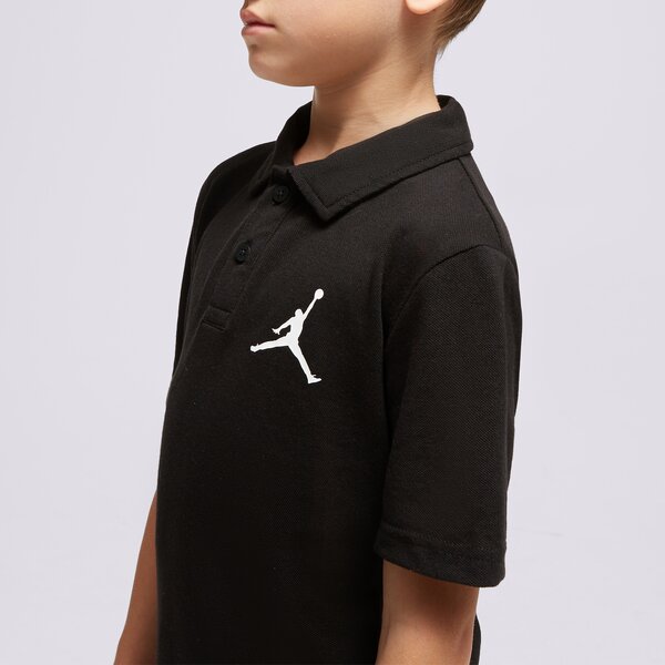 T krekli bērniem JORDAN T-SHIRT POLO JDB JUMPMAN POLO BOY 95c217-023 krāsa melna