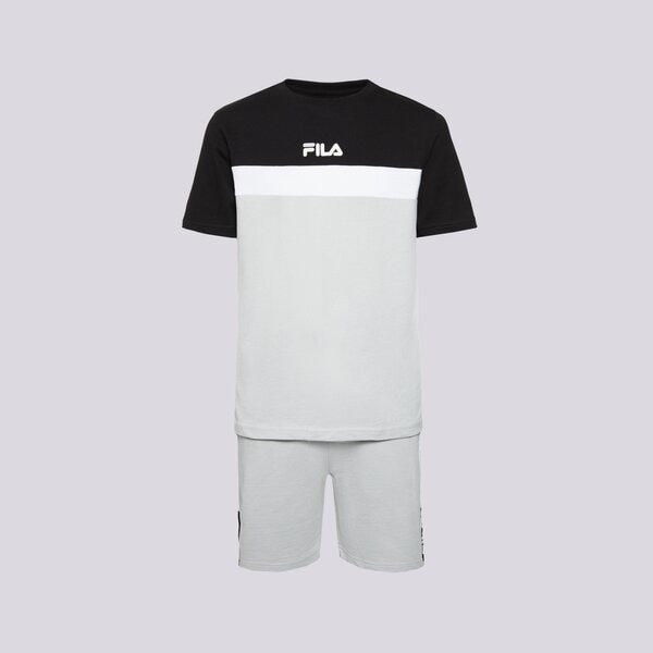 T krekli bērniem FILA CUT & SEW T SHIRT/SHORTS SET JUNIOR ss22jdk013gry krāsa pelēka