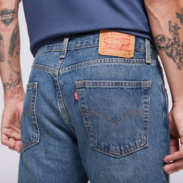 Vīriešu bikses LEVI'S BIKSES 555 96 RELAXED STRAIGHT MED INDIGO-WORN IN a7223-0002 krāsa zila