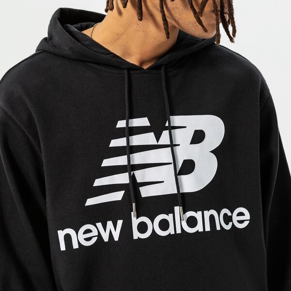 Vīriešu džemperis NEW BALANCE  DŽEMPERIS AR KAPUCI    CORE OVERHEAD HOODIE mt03558bk krāsa melna