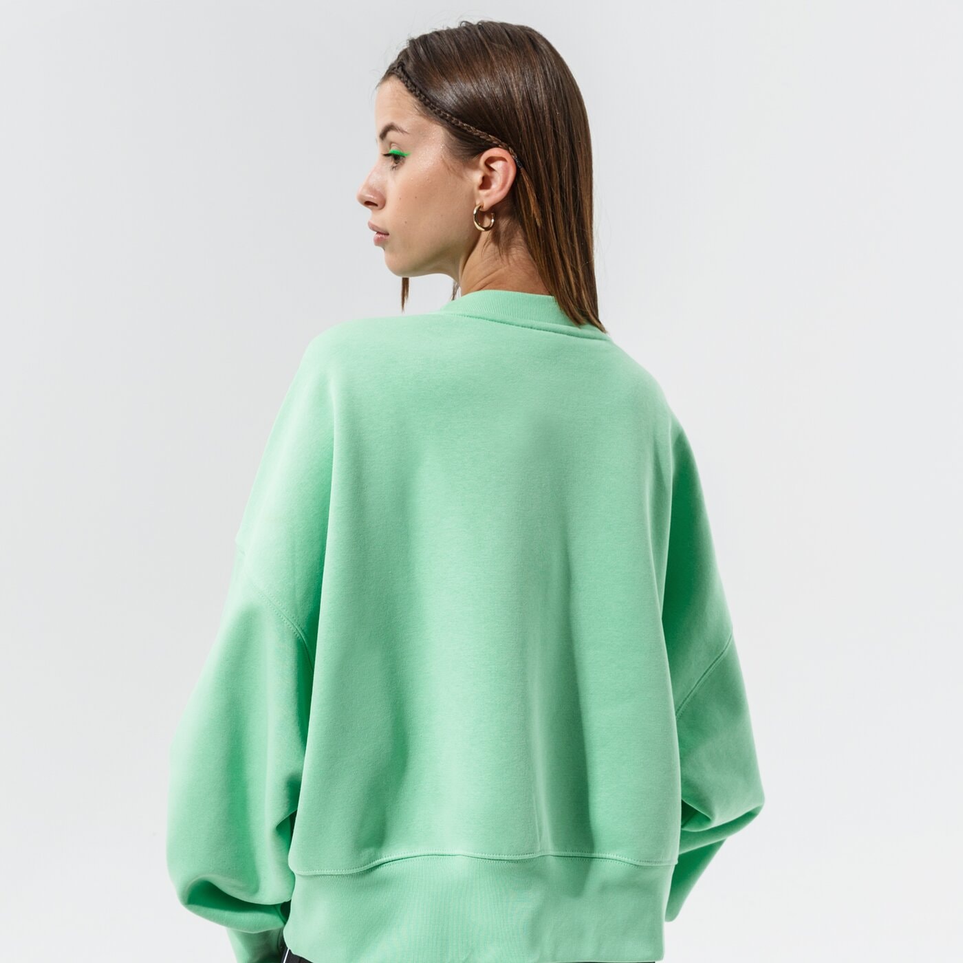 Sieviešu džemperis ADIDAS DŽEMPERIS SWEATSHIRT h06656 krāsa zaļa