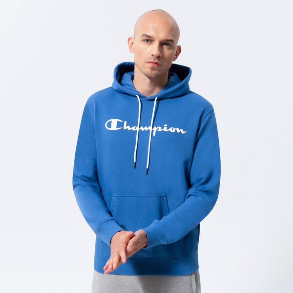 Vīriešu džemperis CHAMPION  DŽEMPERIS AR KAPUCI  HOODED SWEATSHIRT 217142bs007 krāsa zila