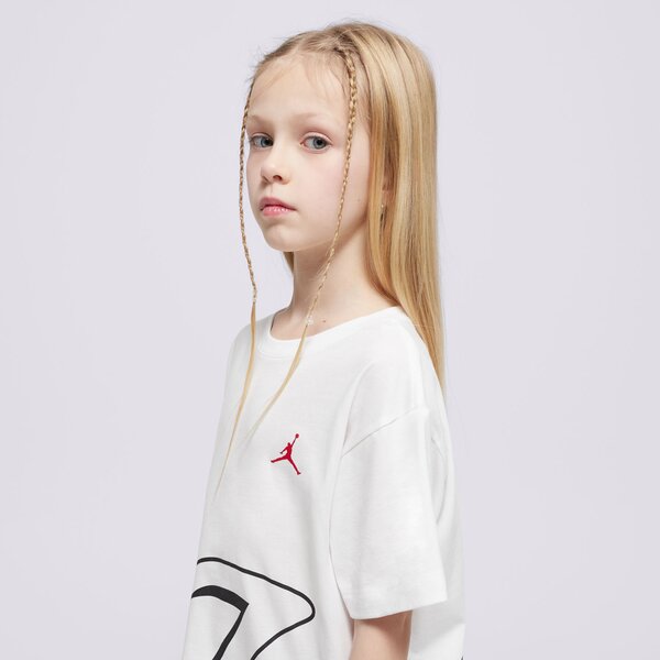 T krekli bērniem JORDAN T-SHIRT JDG JM ENCHANTMENT SCRIPT SS T GIRL 45d552-001 krāsa balta