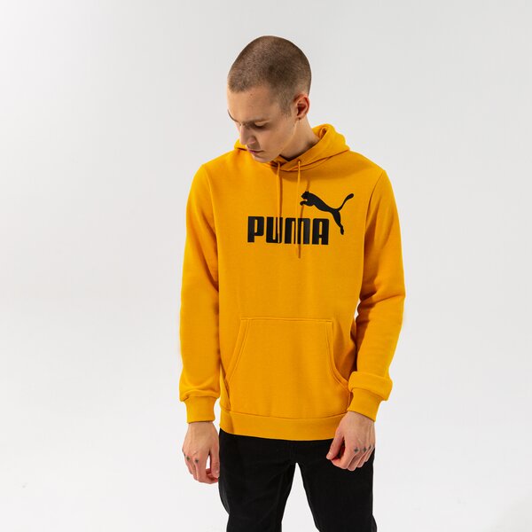 Vīriešu džemperis PUMA  DŽEMPERIS AR KAPUCI  ESS HEATHER HOODIE FL - MINERAL Y 58673937 krāsa dzeltena
